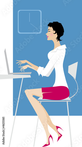 Lady at work