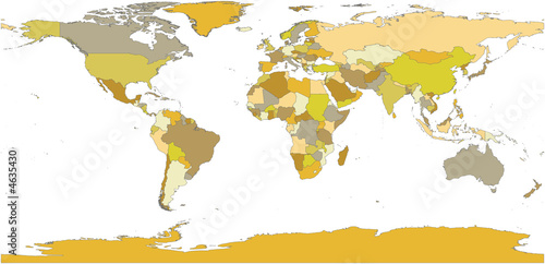 Brown world map