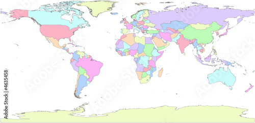 Fototapeta Naklejka Na Ścianę i Meble -  Color world map