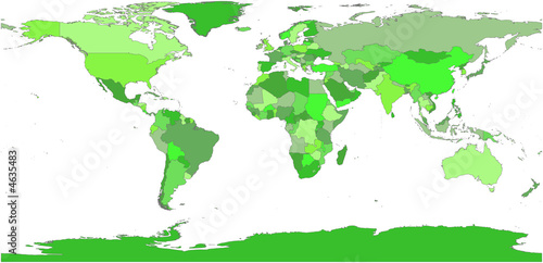 Green world map