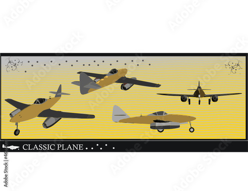 avion de la segunda guerra mundial en vector