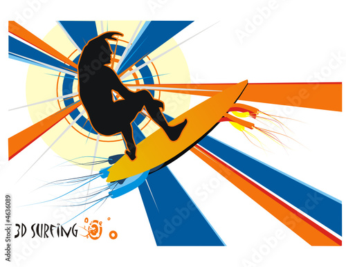 composicion de surfer en vector