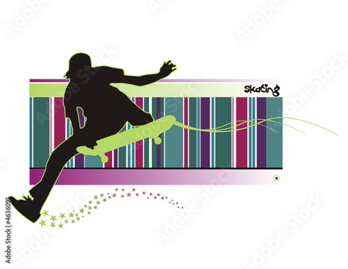 composicion de skater en vector photo