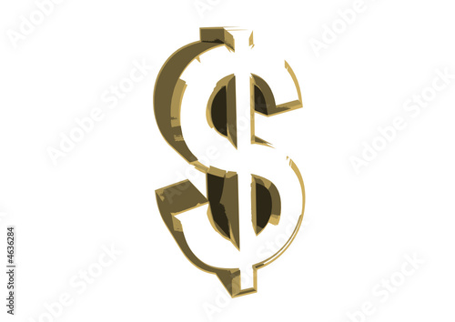 isolated dollar symbol vector