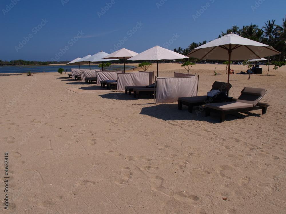 Relaxing Chairs at a luxury resort beach