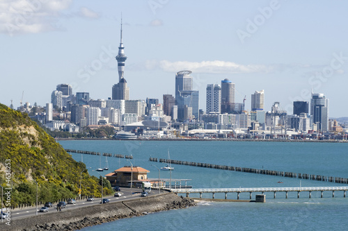 Auckland City, New Zealand CBD with Jetty