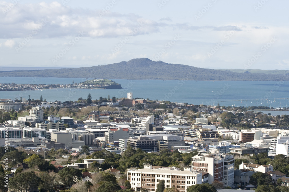 Auckland City & Rangitoto Island in background