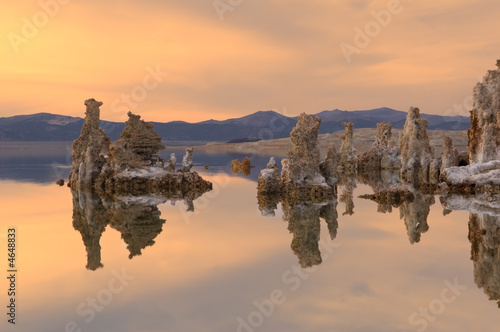 Sunset Mono Lake with Tufa Fornations