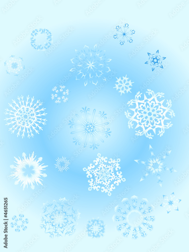 blue background with snowflake 