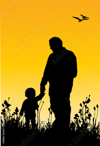 un enfant et son père