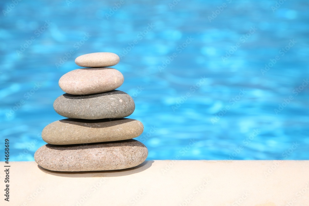 pebble pile near the pool pebble pile near the pool