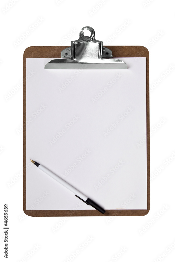 Clip board with pen Clip board with pen