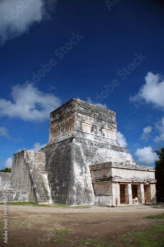 Ancient Mayan Spectator Building near Ball Court