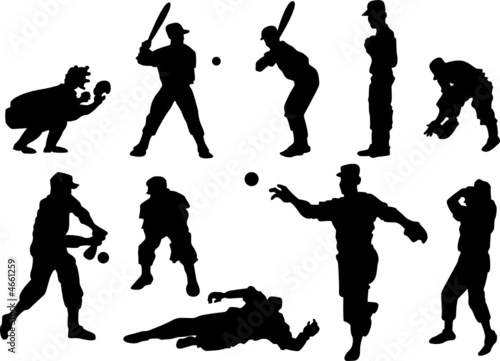Baseball Vector Silhouettes