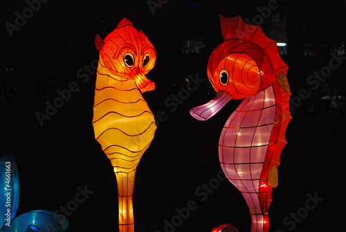 sea horse lantern in the Chinese gardens