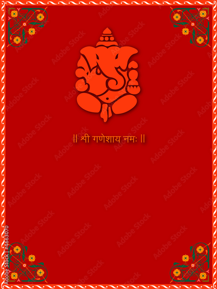 Shree Ganesh Card Template Stock Illustration Adobe Stock