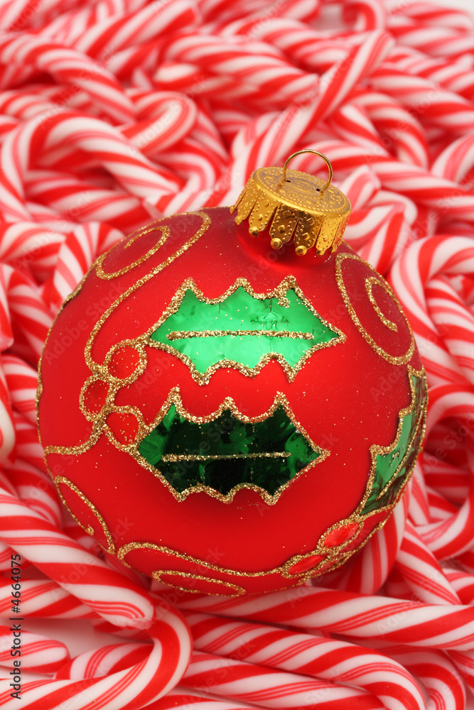 Christmas Ball on Candy Canes