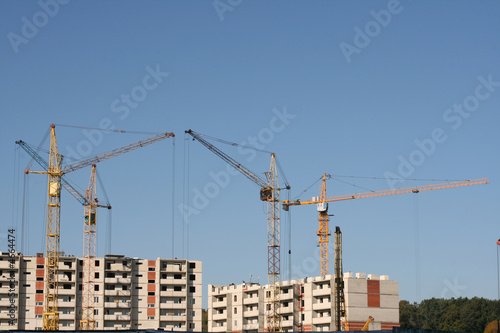 Construction of new apartment houses