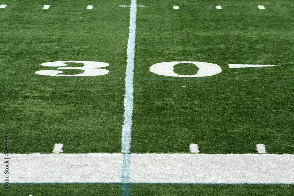 Obraz premium Football thirty yard marker