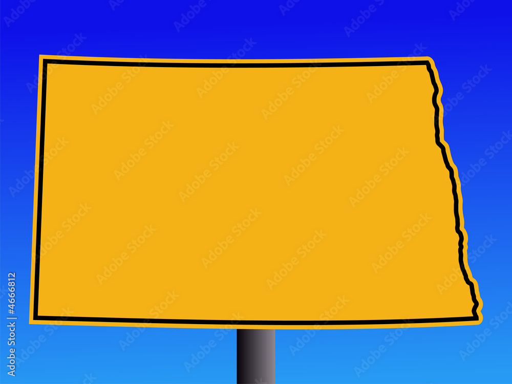 North Dakota warning sign