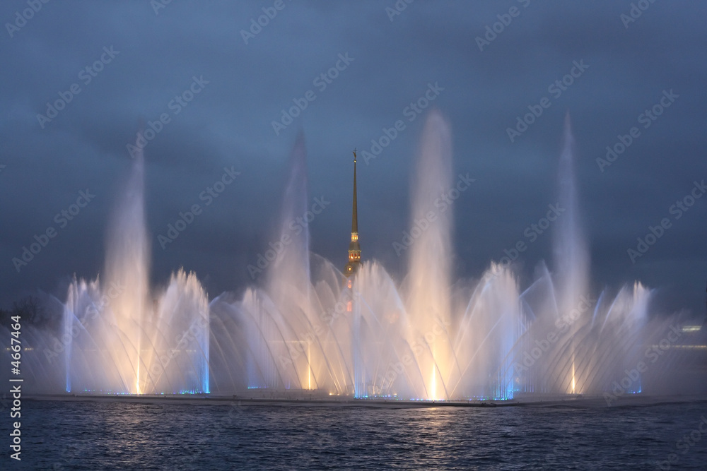 Fountain on the Neva River Fountain on the Neva River