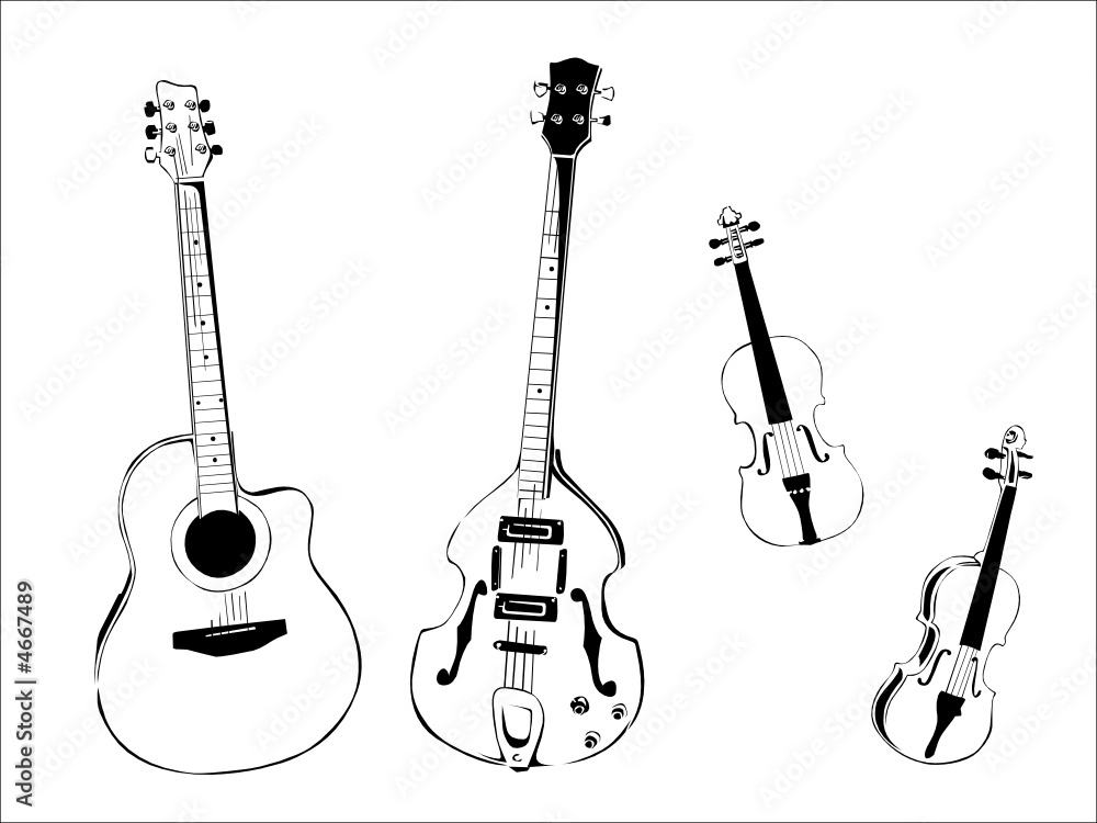 Naklejka premium music instruments