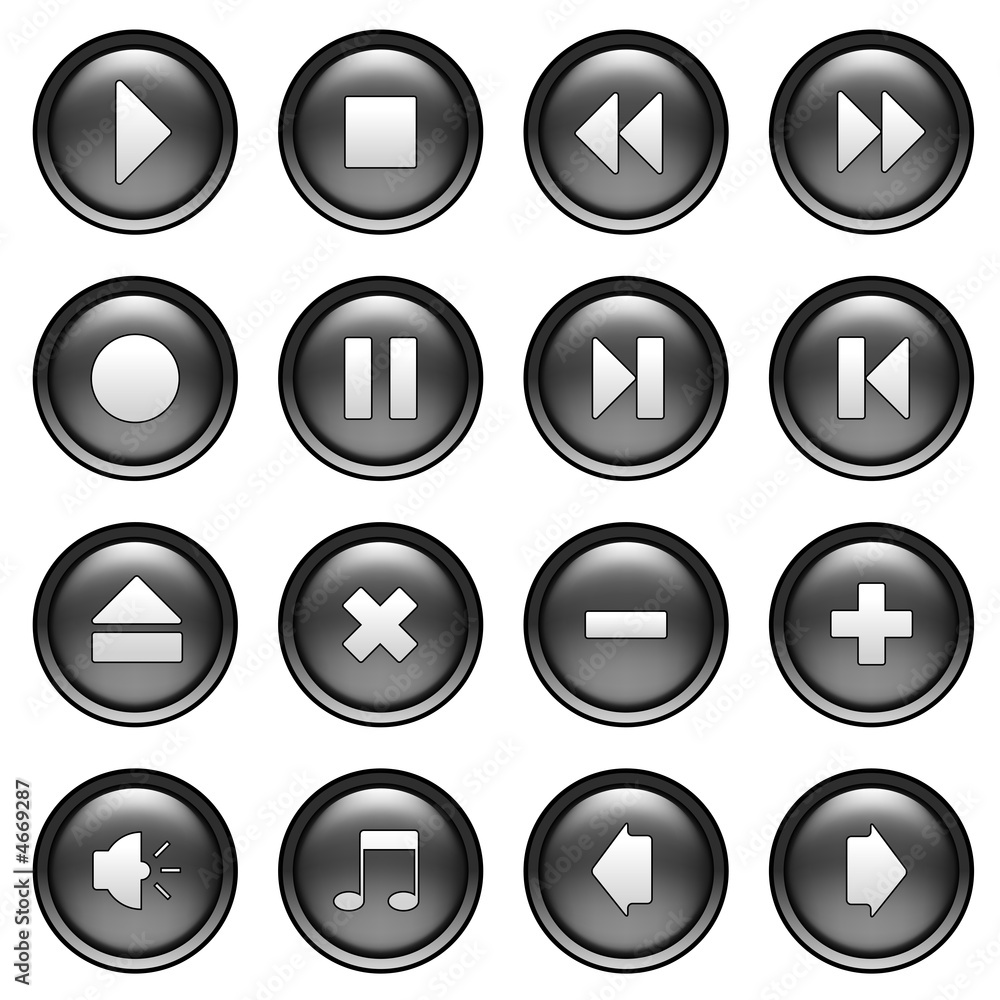 multimedia buttons multimedia buttons