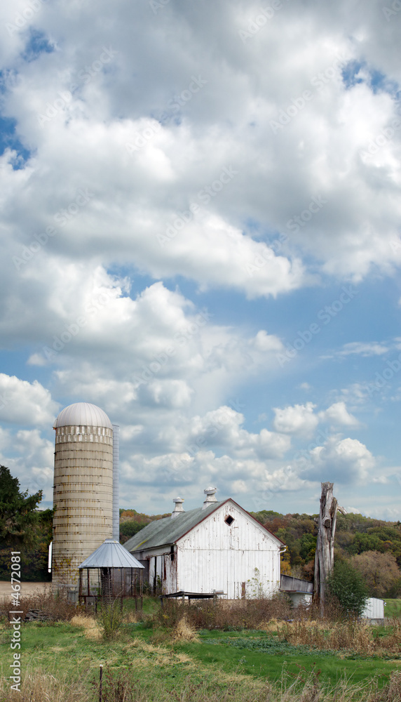 Farm Under Cloudy Sky