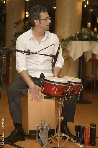 Schilderij op canvas Musiker mit Trommel