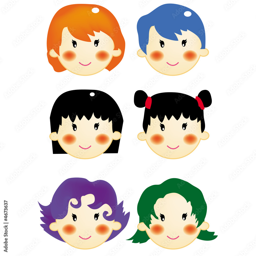 girls, face, hair style, girls, face, hair style,