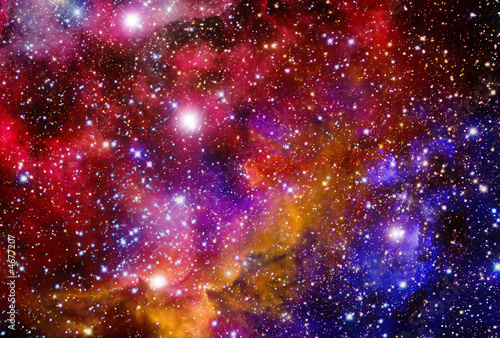 Stellar field with nebulae