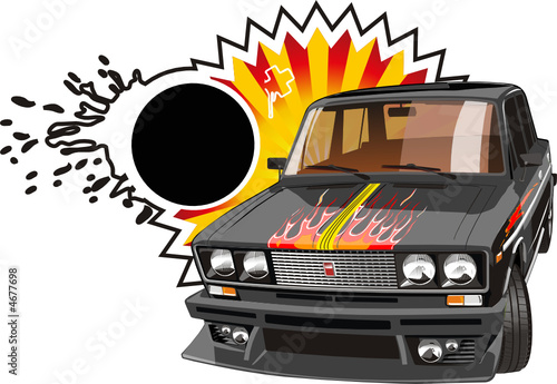 Vector tuned black car