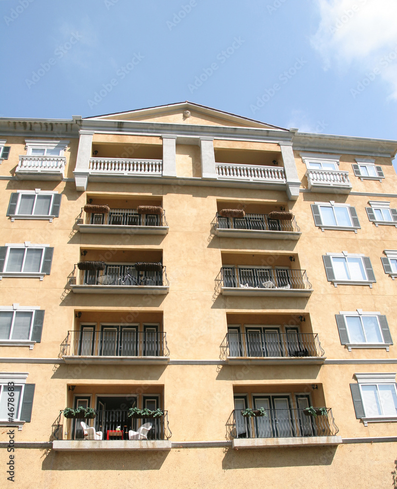 Fototapeta premium Pink Stucco Balconies