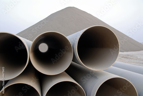 Limestone Landmass & Pipes for Construction