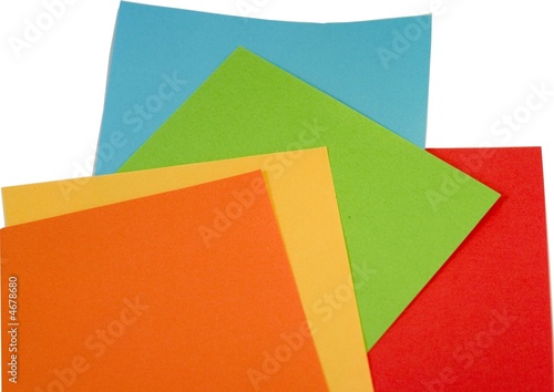 5 pieces of square color papers