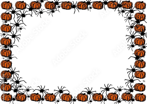 carte halloween citrouille et araignée