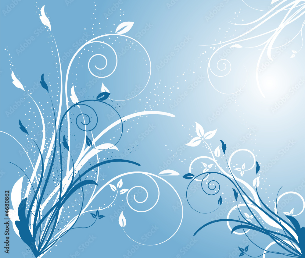 Abstract artistic floral background - vector Abstract artistic floral background - vector