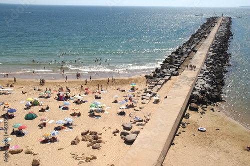 Fototapeta crowded beach in the summer