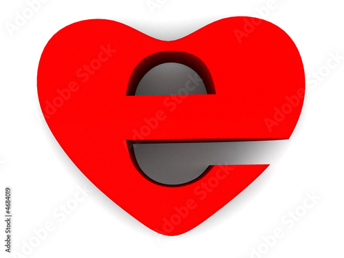 Free Download Symbol of internet as heart - GFXLoad
