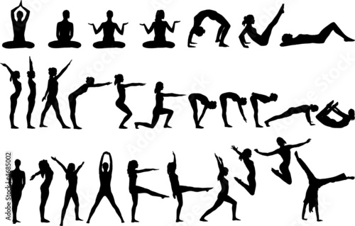 28 Yoga Silhouettes