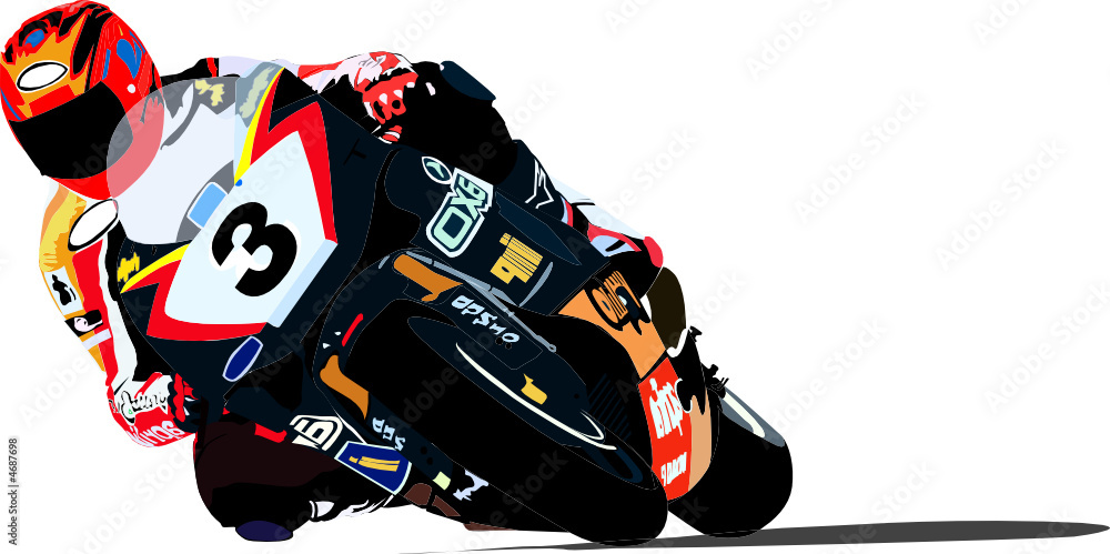 Fototapeta premium moto de course