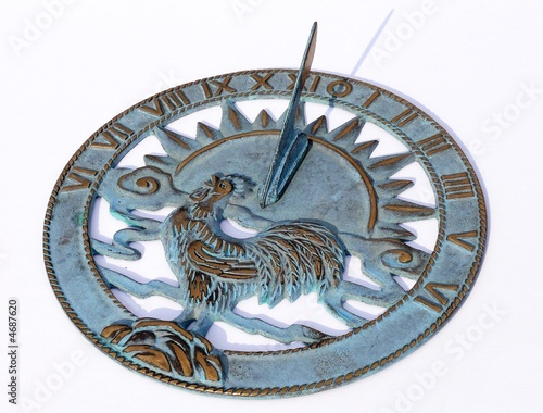 Sundial with a cockerel