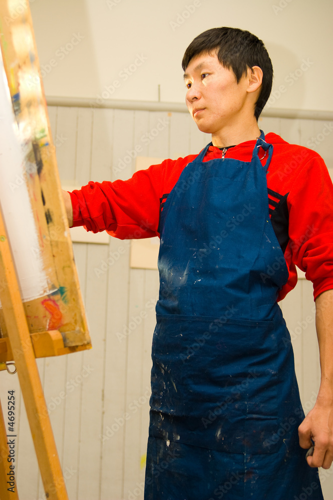 young artist drawing in studio young artist drawing in studio