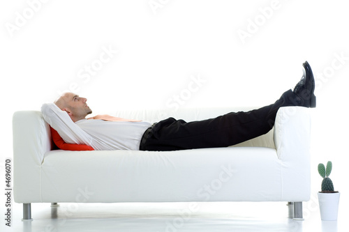 Lying down