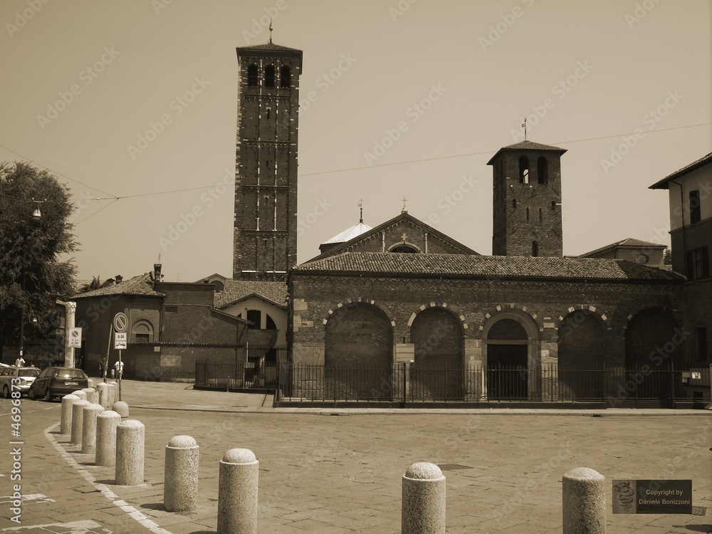 Obraz premium basilica di sant'ambrogio milano