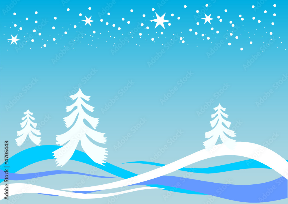 background with trees and snow