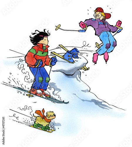 Ados au ski
