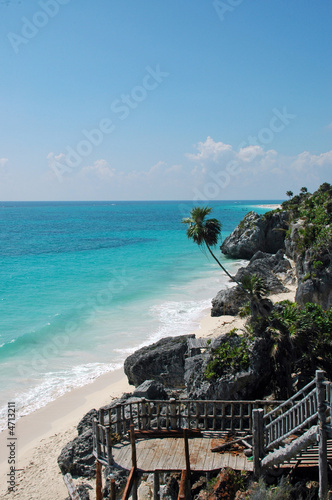 Stairs Leading down to Caribbean Beach