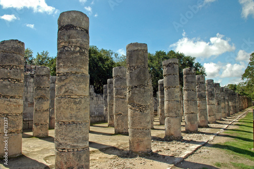 View of Thousand Columns in Mayan Runis
