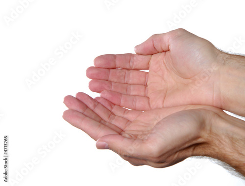 Giving, showing, holding or receiving hand sign